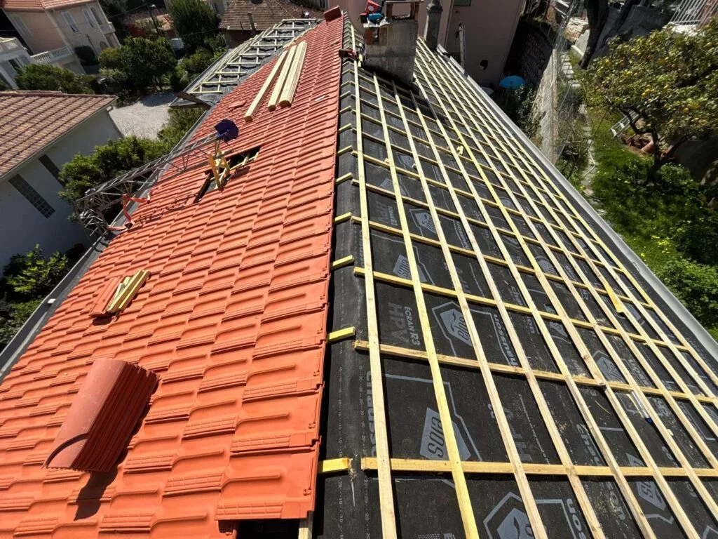 Chantier de toiture à Crissier